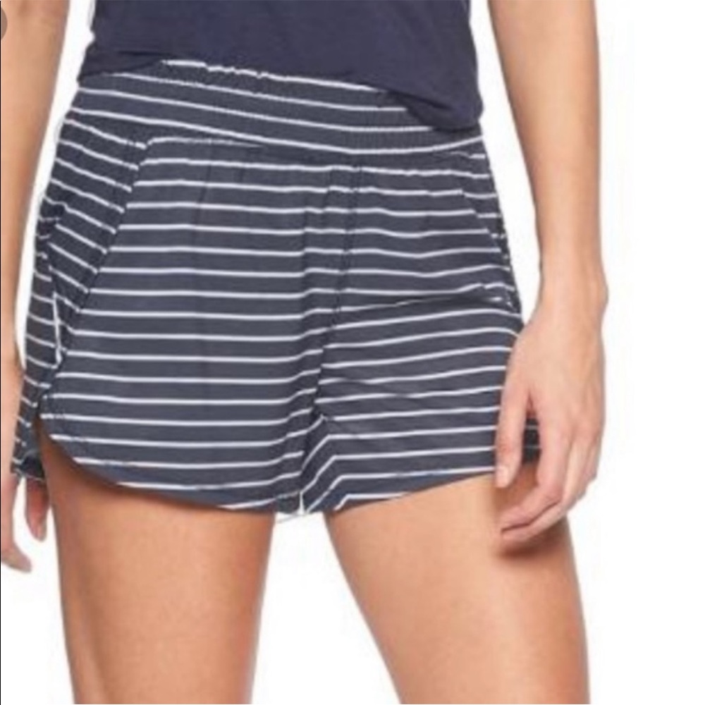 Athleta Print Racer Run Shorts
